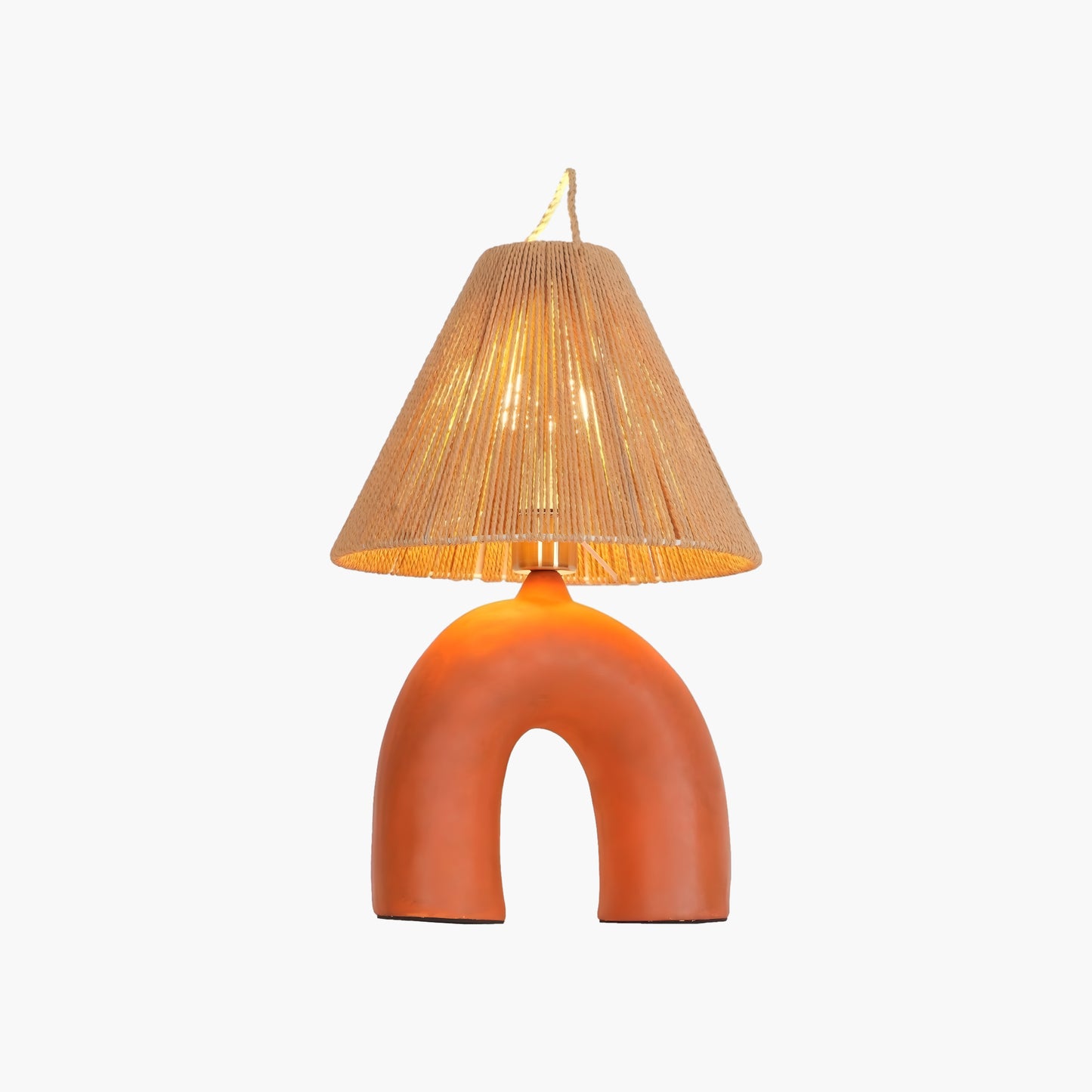 Arched Eclectic Metal Table Lamp