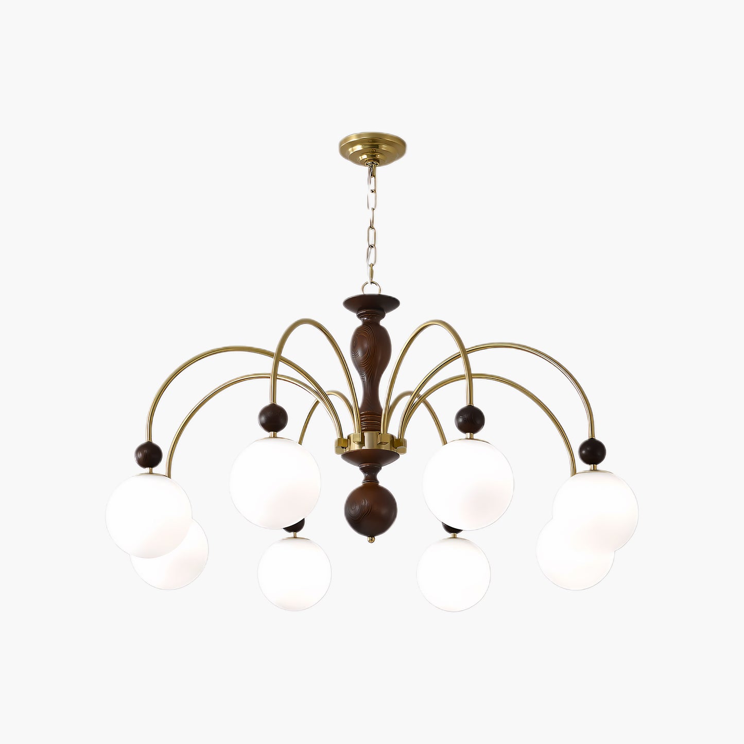 Archway Walnut Color Modern Crystal Chandelier