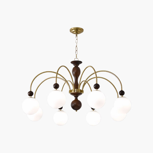 Archway Walnut Color Modern Crystal Chandelier