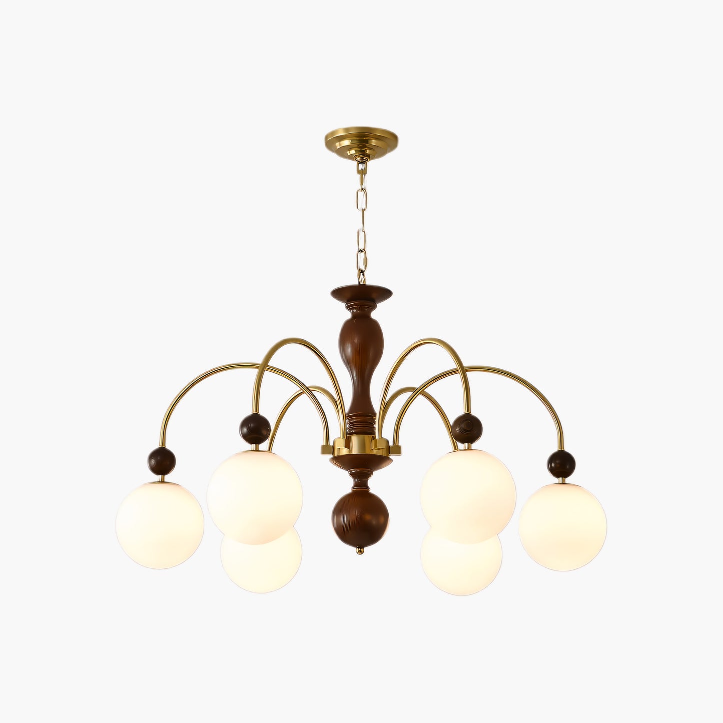 Archway Walnut Color Modern Crystal Chandelier