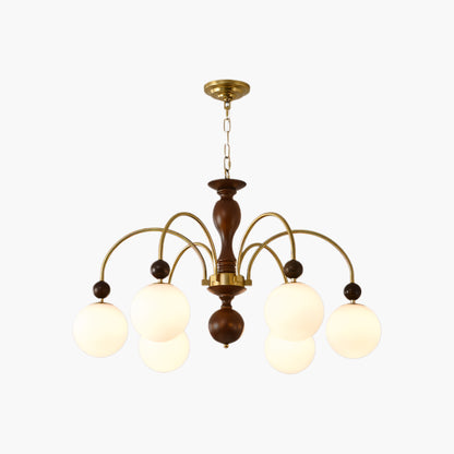 Archway Walnut Color Modern Crystal Chandelier