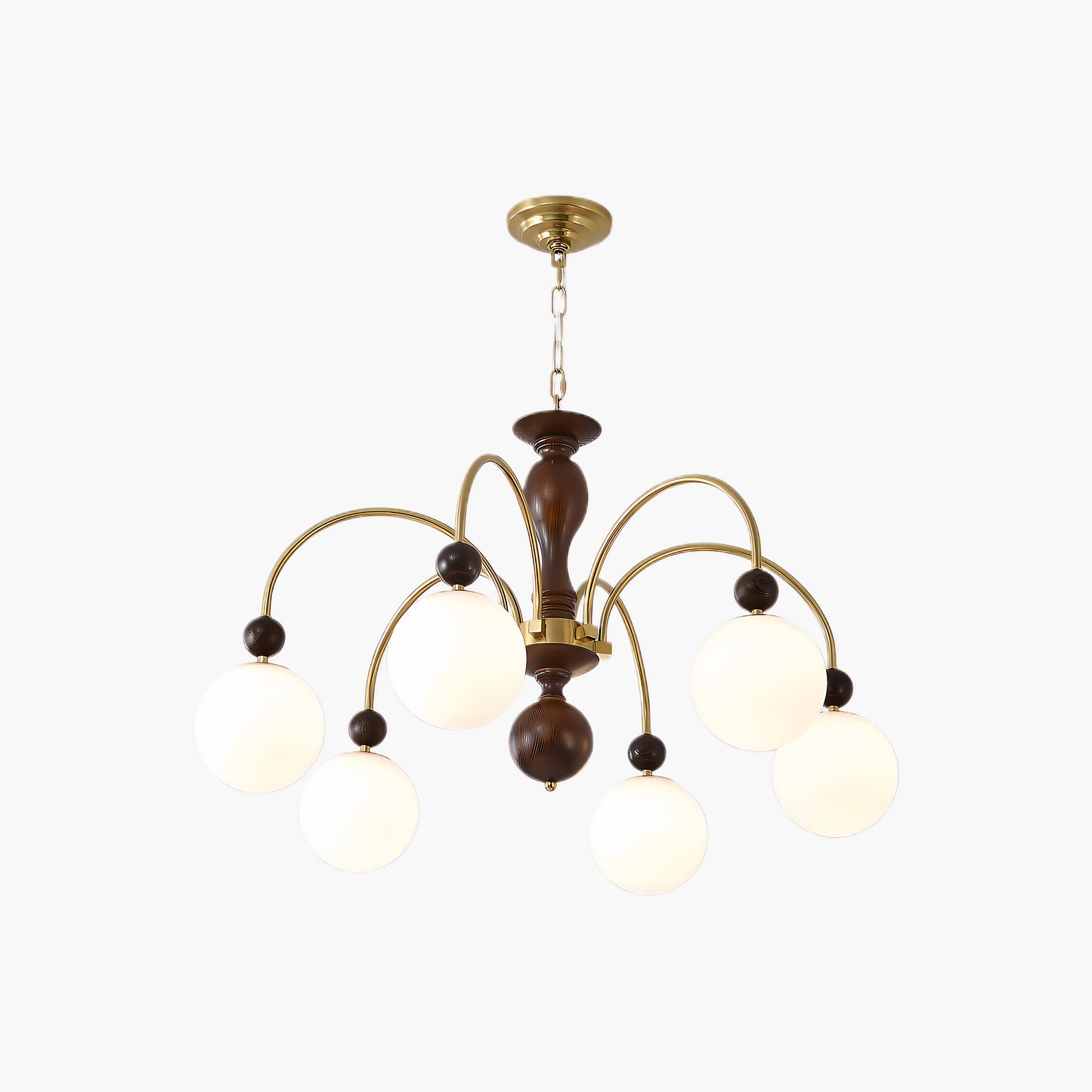 Archway Walnut Color Modern Crystal Chandelier