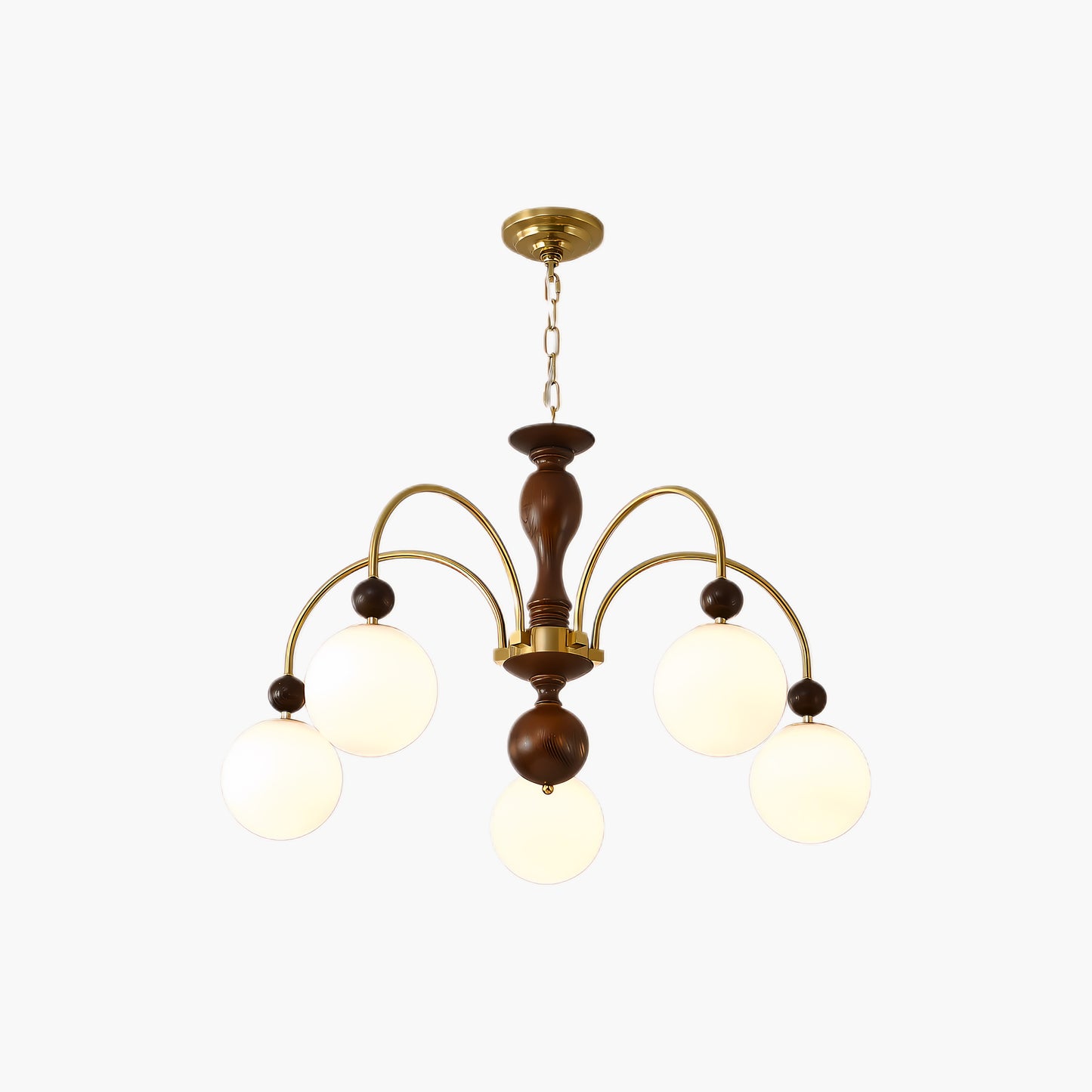 Archway Walnut Color Modern Crystal Chandelier