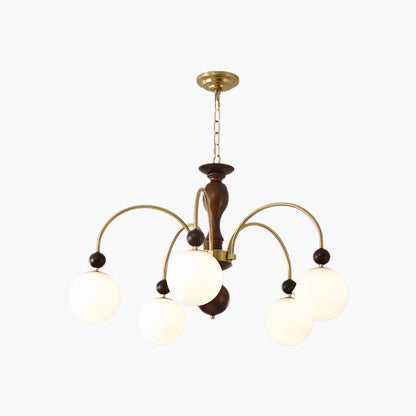 Archway Walnut Color Modern Crystal Chandelier