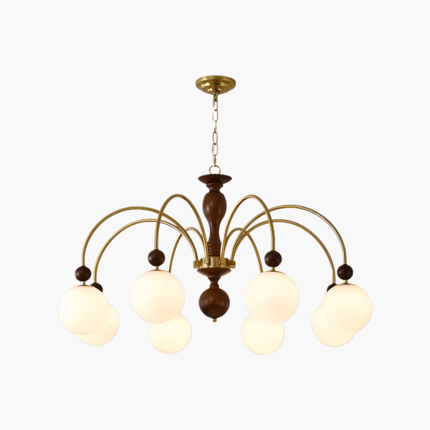 Archway Walnut Color Modern Crystal Chandelier