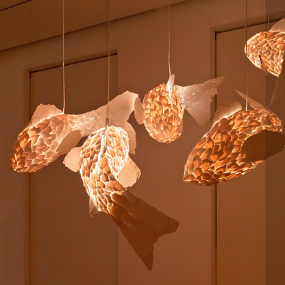 Artistic Fish Lobby Pendant Lamp