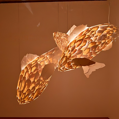 Artistic Fish Lobby Pendant Lamp