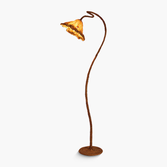 Artistic Lotus Leaf Art Deco Material Floor Lamp