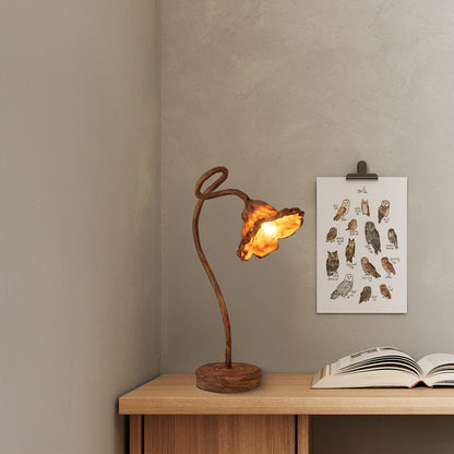 Artistic Lotus Leaf Luxury Material Table Lamp