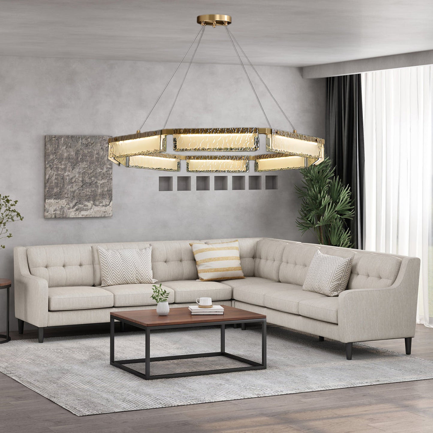 Asner LED Modern Crystal Chandelier