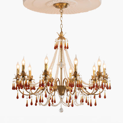 Aureate Amber Eclectic Crystal Chandelier