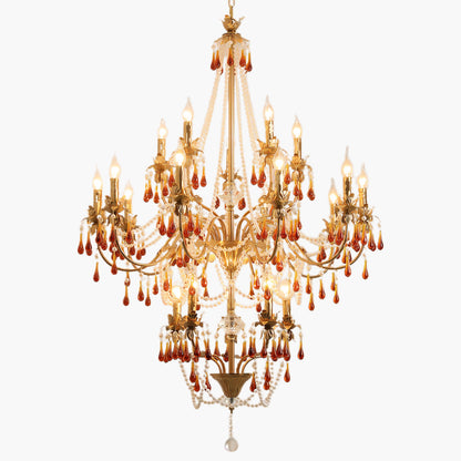 Aureate Amber Eclectic Crystal Chandelier