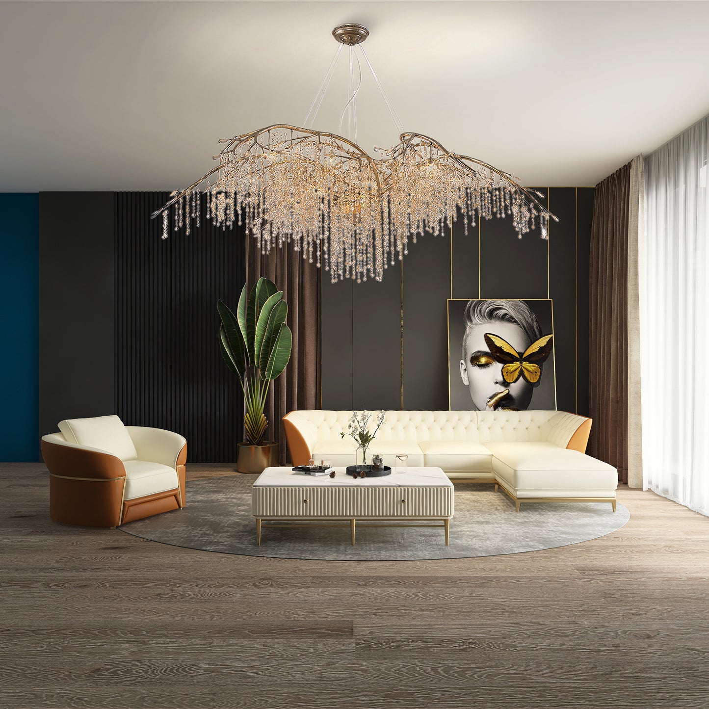 Autumn Twilight Modern Crystal Chandelier