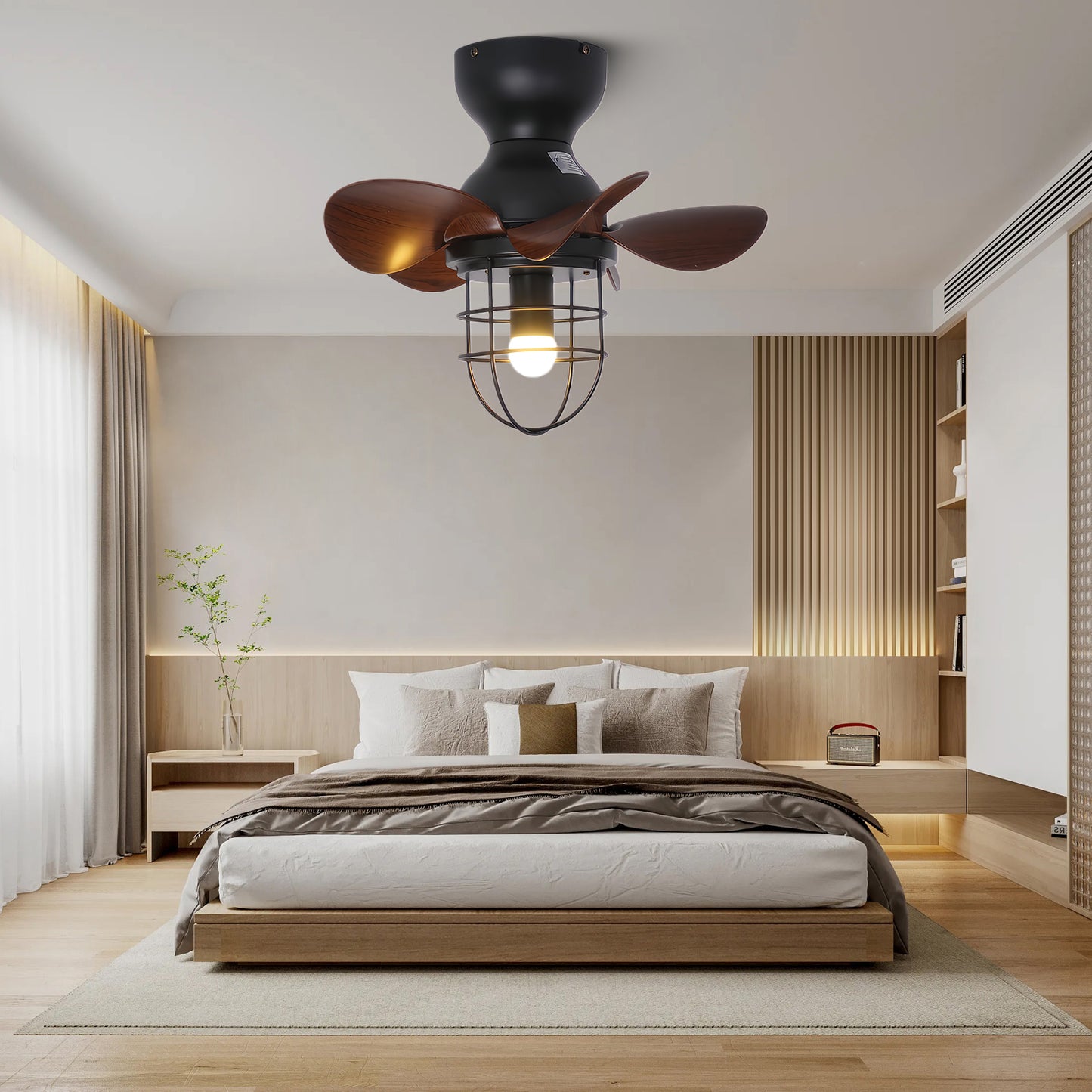 Axton 18 Modern Metal Ceiling Fan Light