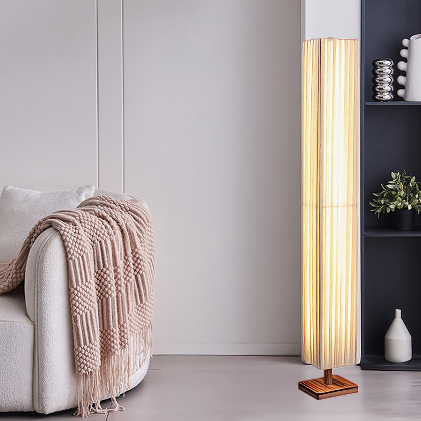 Bailey Luxury Wood Floor Lamp