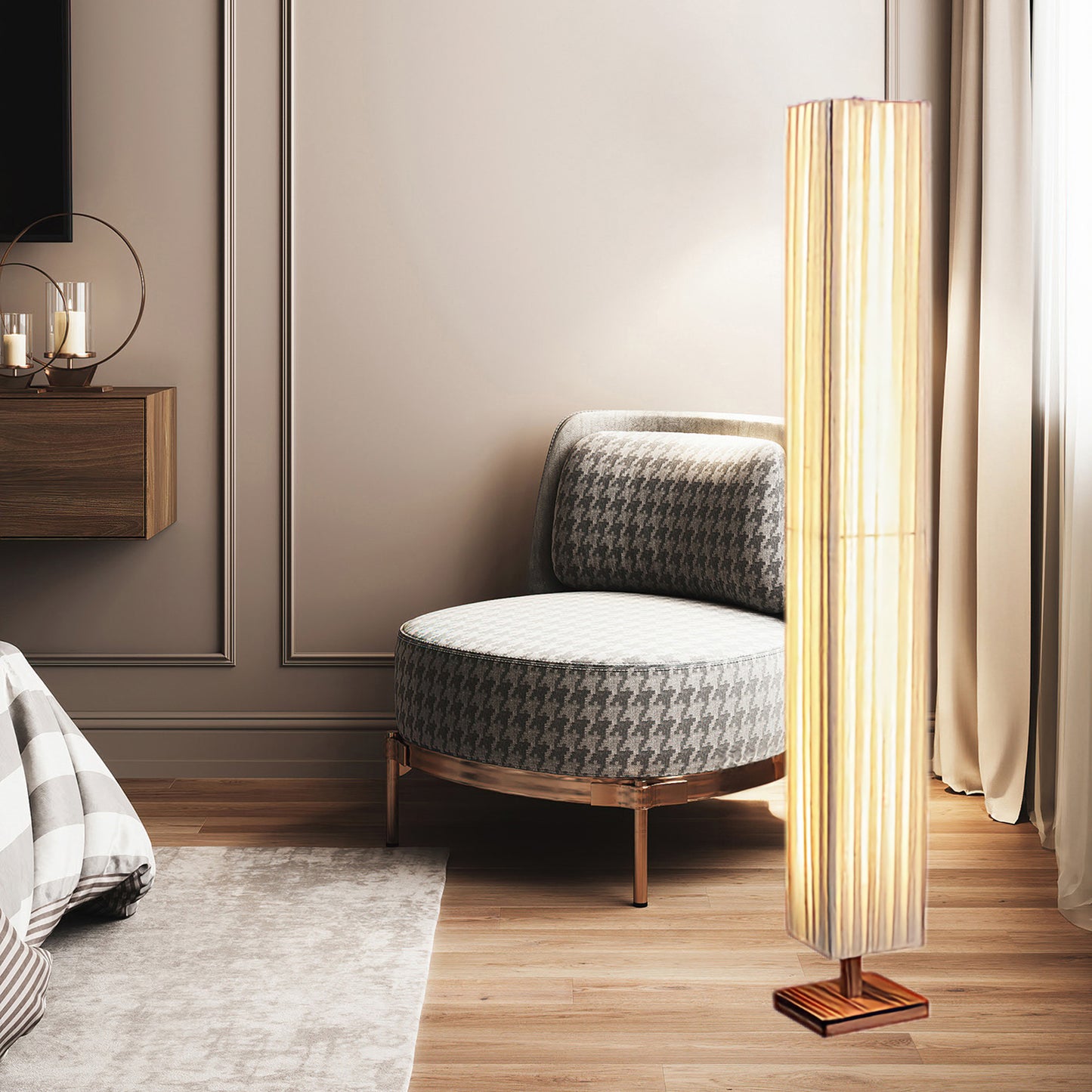 Bailey Luxury Wood Floor Lamp