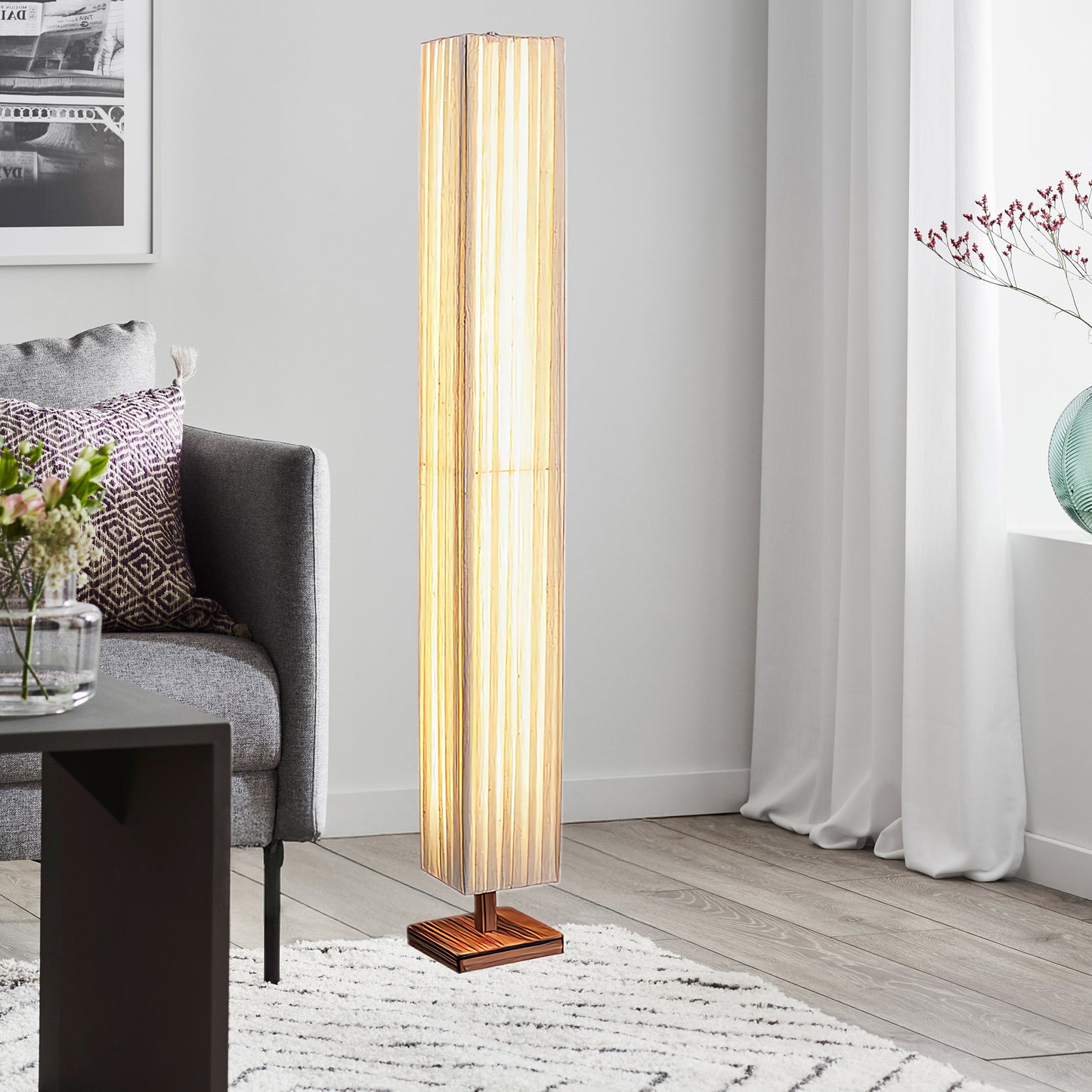 Bailey Luxury Wood Floor Lamp