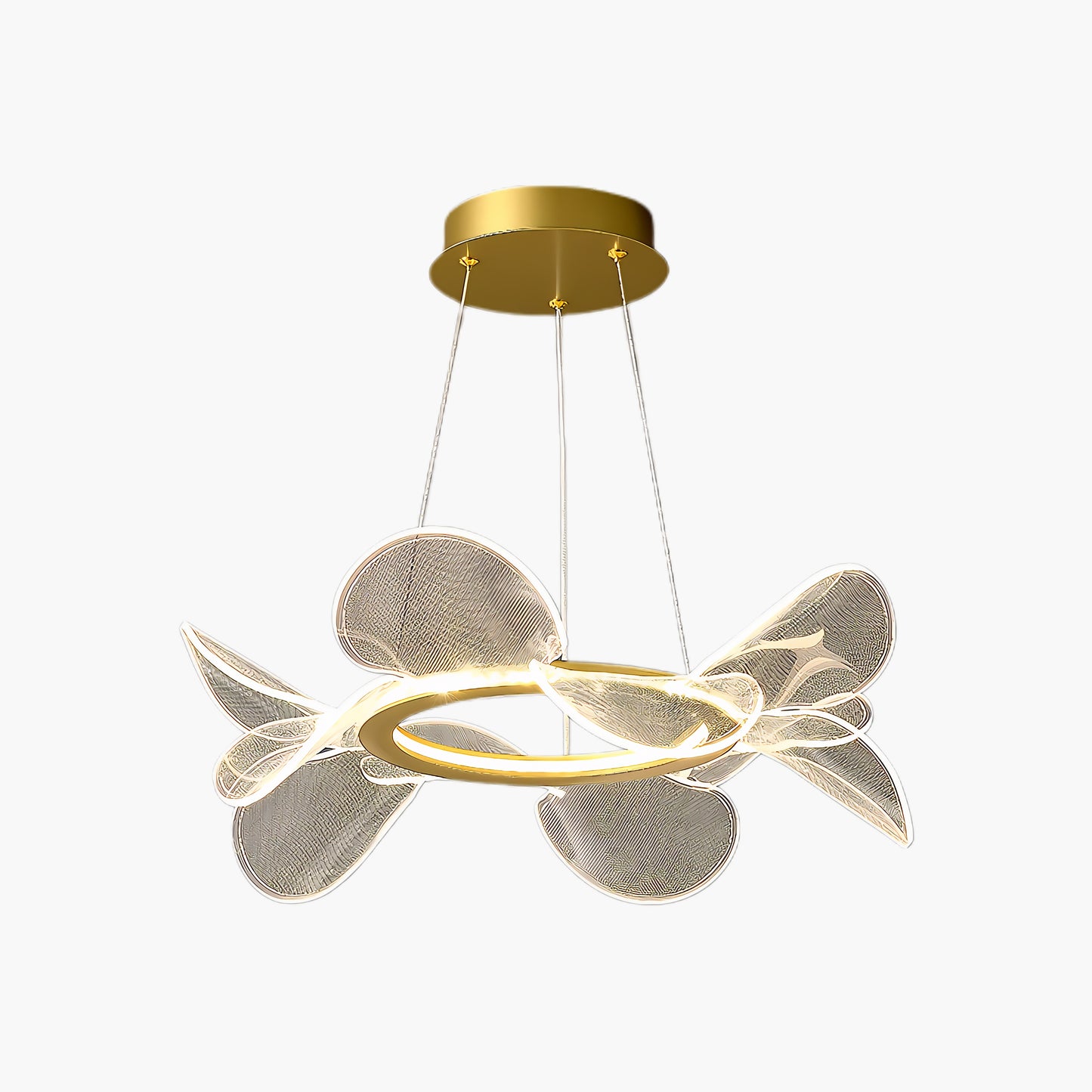 Bain Flying Flowers Eclectic Metal Chandelier