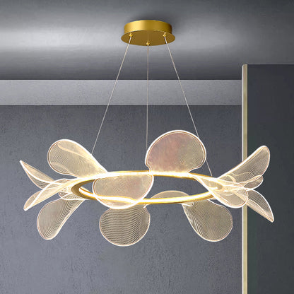 Bain Flying Flowers Eclectic Metal Chandelier