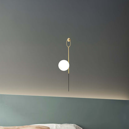 Ballon Brass Minimalist Crystal Wall Lamp