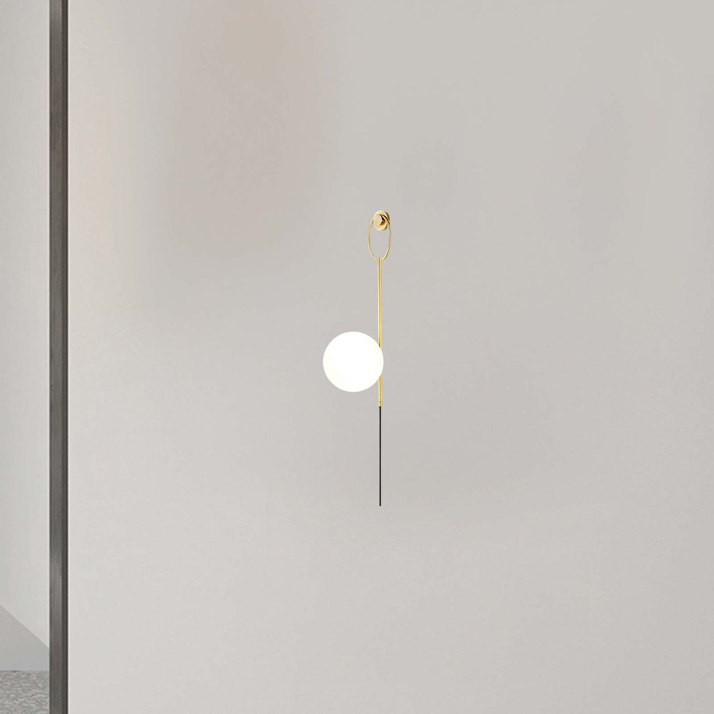 Ballon Brass Minimalist Crystal Wall Lamp