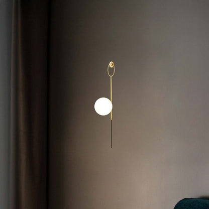 Ballon Brass Minimalist Crystal Wall Lamp