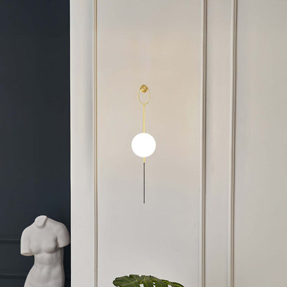 Ballon Brass Minimalist Crystal Wall Lamp