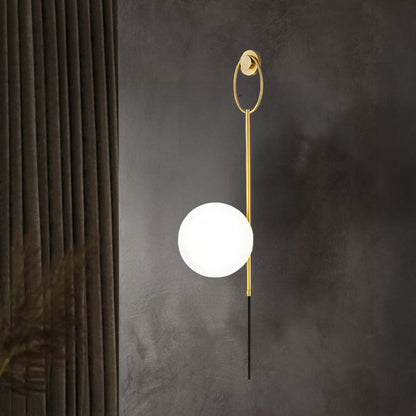 Ballon Brass Minimalist Crystal Wall Lamp