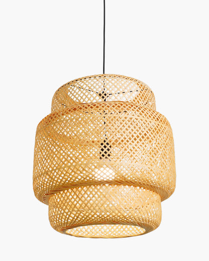 Bamboo Eclectic Metal Pendant Light