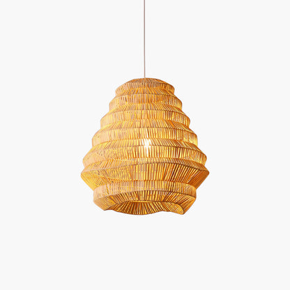 Bamboo Spiral Modern Metal Pendant Lamp