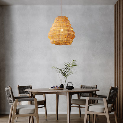 Bamboo Spiral Modern Metal Pendant Lamp