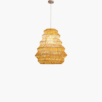 Bamboo Spiral Modern Metal Pendant Lamp