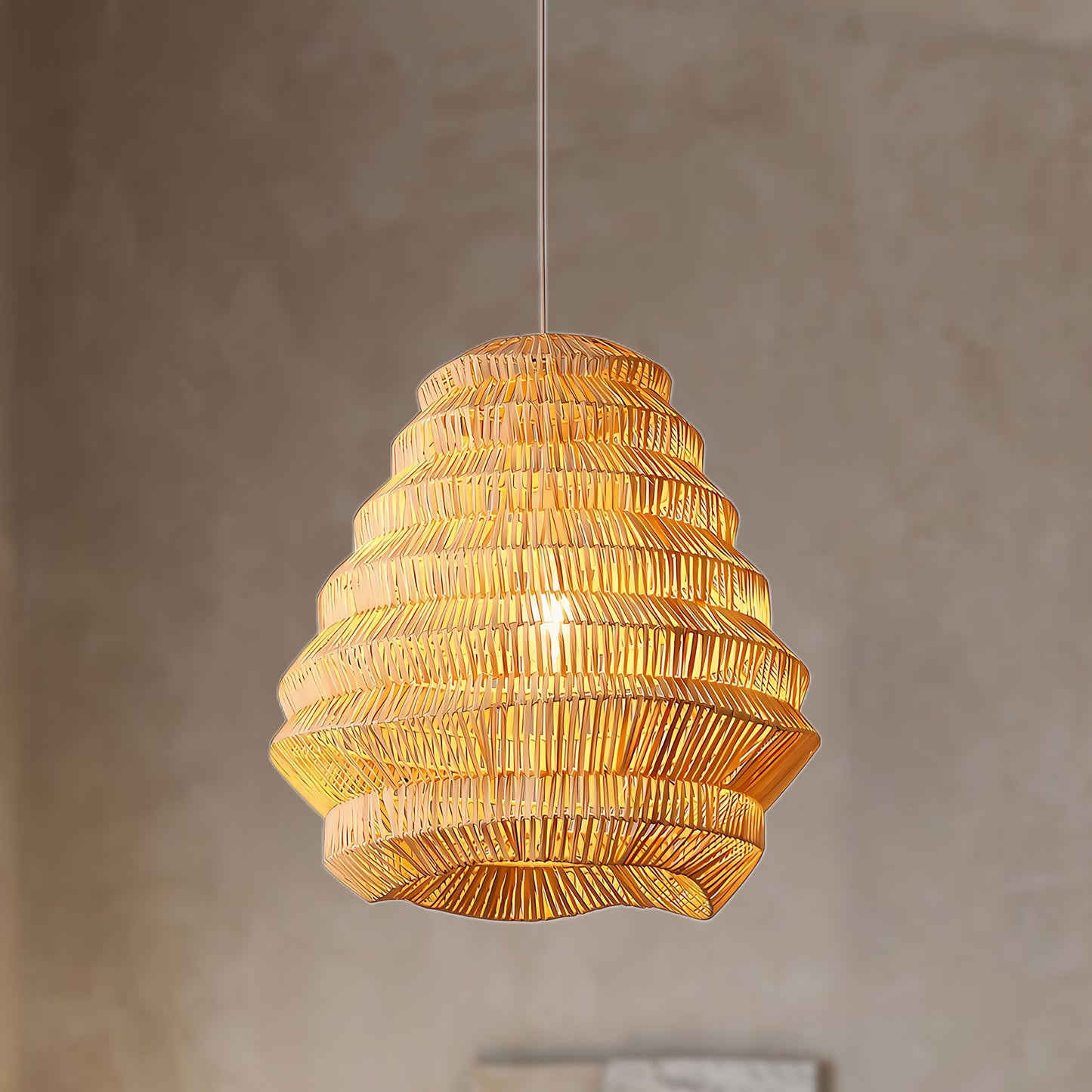 Bamboo Spiral Modern Metal Pendant Lamp