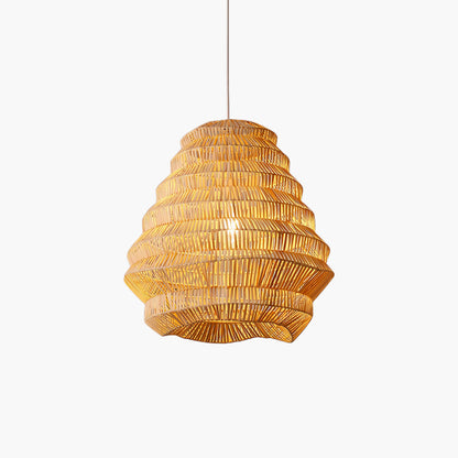 Bamboo Spiral Modern Metal Pendant Lamp