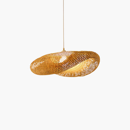 Bamboo Weaving Eclectic Metal Pendant Lamp