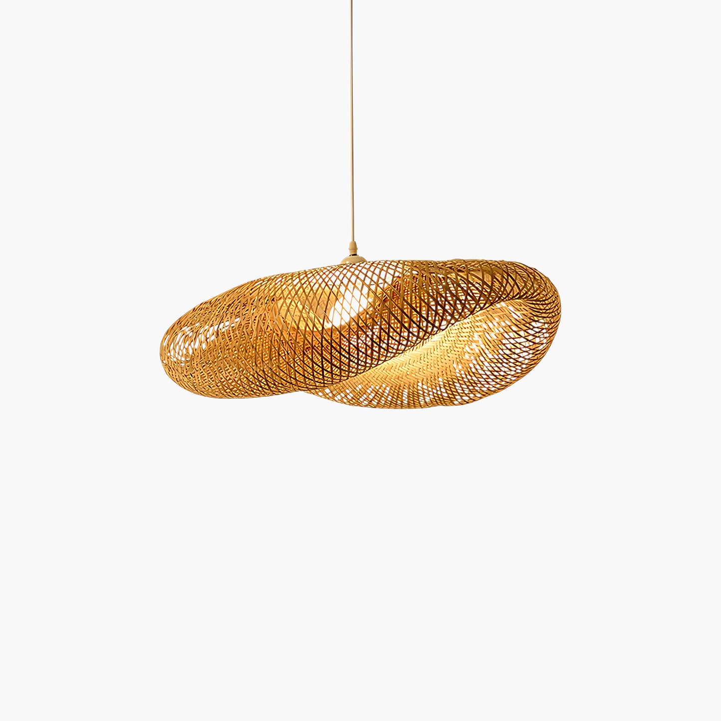 Bamboo Weaving Eclectic Metal Pendant Lamp