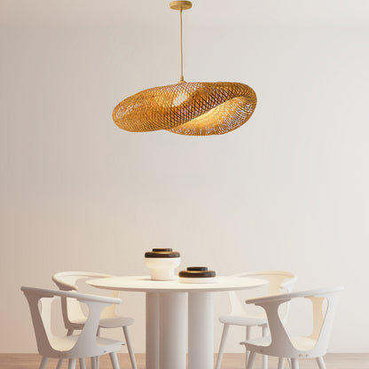 Bamboo Weaving Eclectic Metal Pendant Lamp