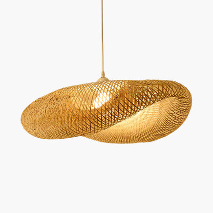 Bamboo Weaving Eclectic Metal Pendant Lamp