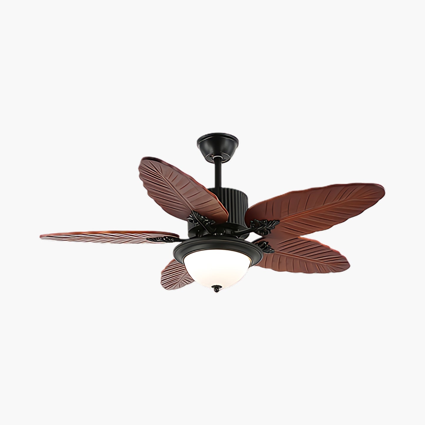 Banana Leaves 4852 Eclectic Crystal Ceiling Fan Light