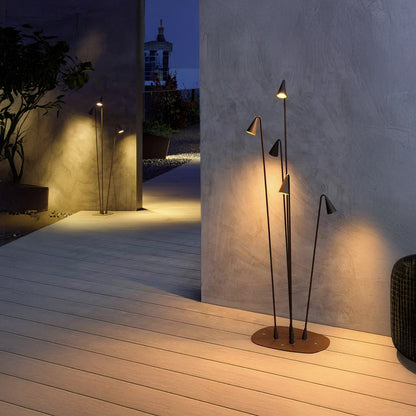 Bellflower Outdoor Luxury Aluminum Floor Lamp