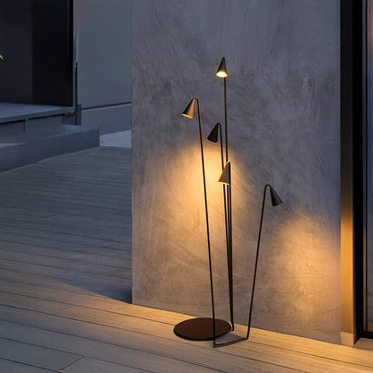 Bellflower Outdoor Luxury Aluminum Floor Lamp