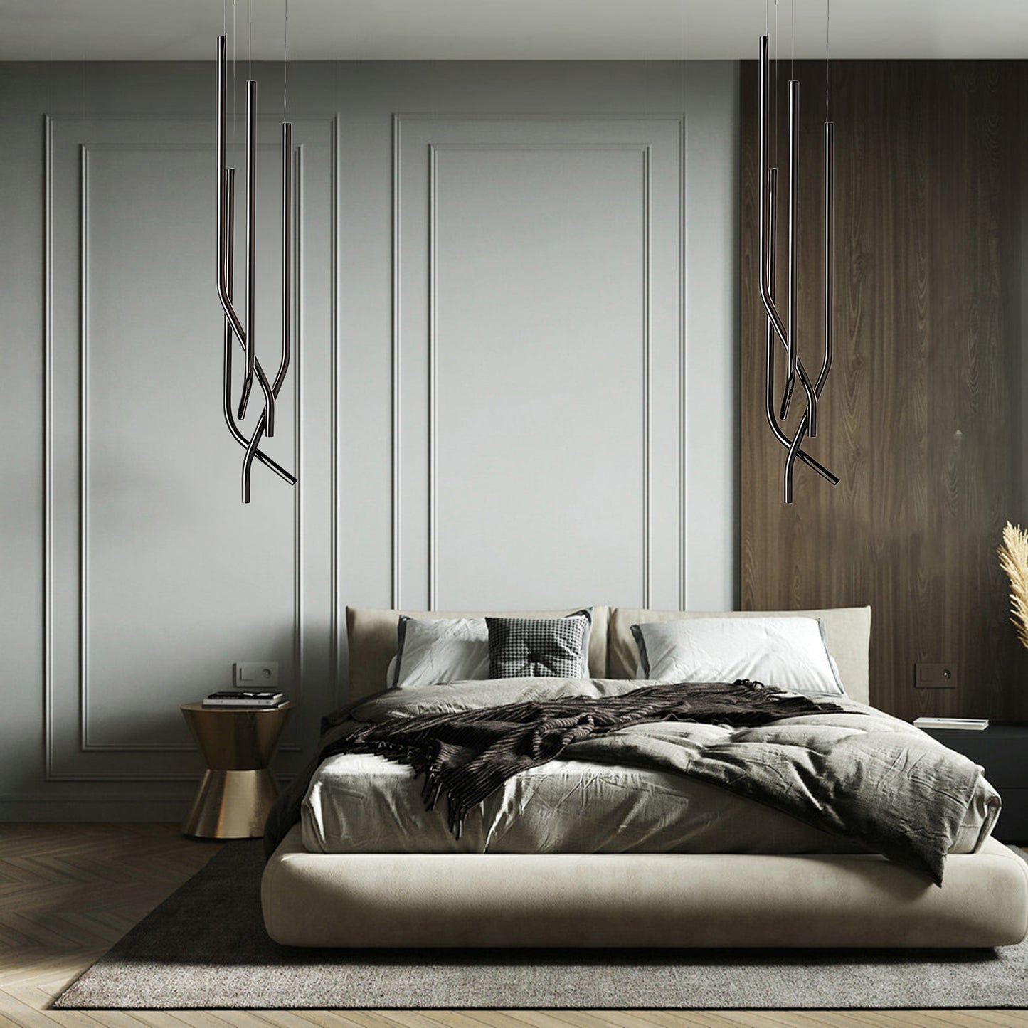 Bending Line Modern Metal Pendant Lamp