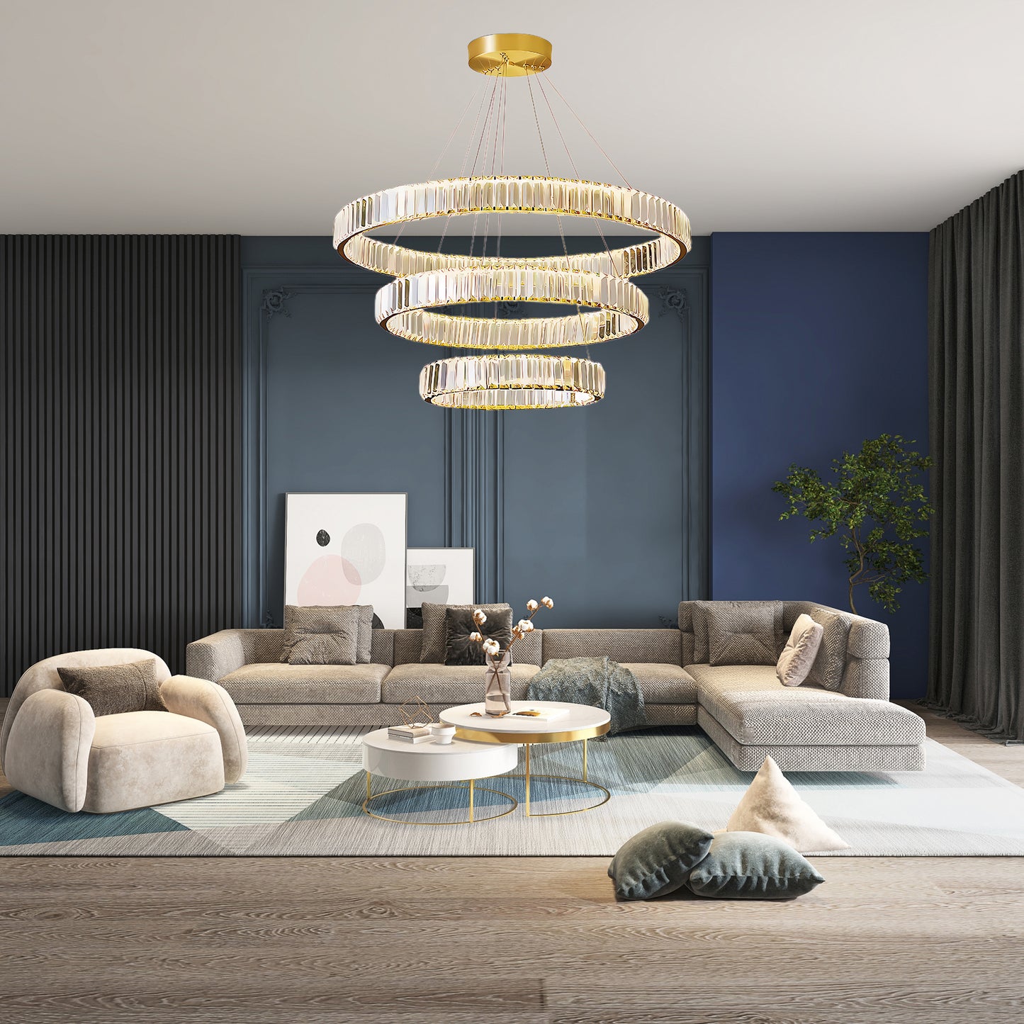 Bertolda Contemporary Steel Chandeliers