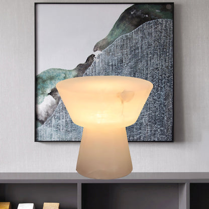 Beta Marble Contemporary Brass Table Lamp