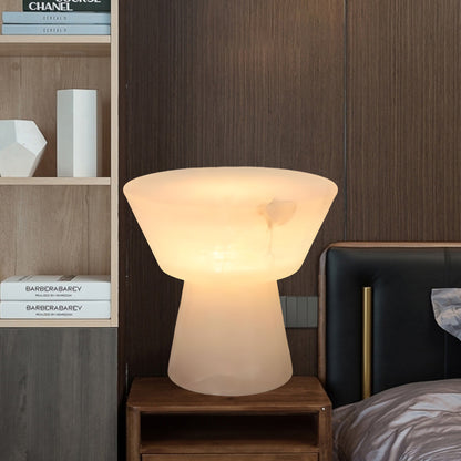 Beta Marble Contemporary Brass Table Lamp