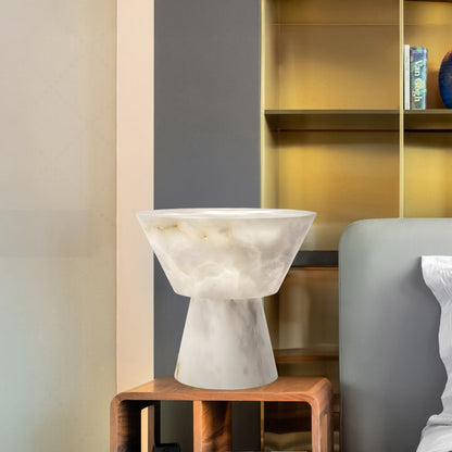 Beta Marble Contemporary Brass Table Lamp