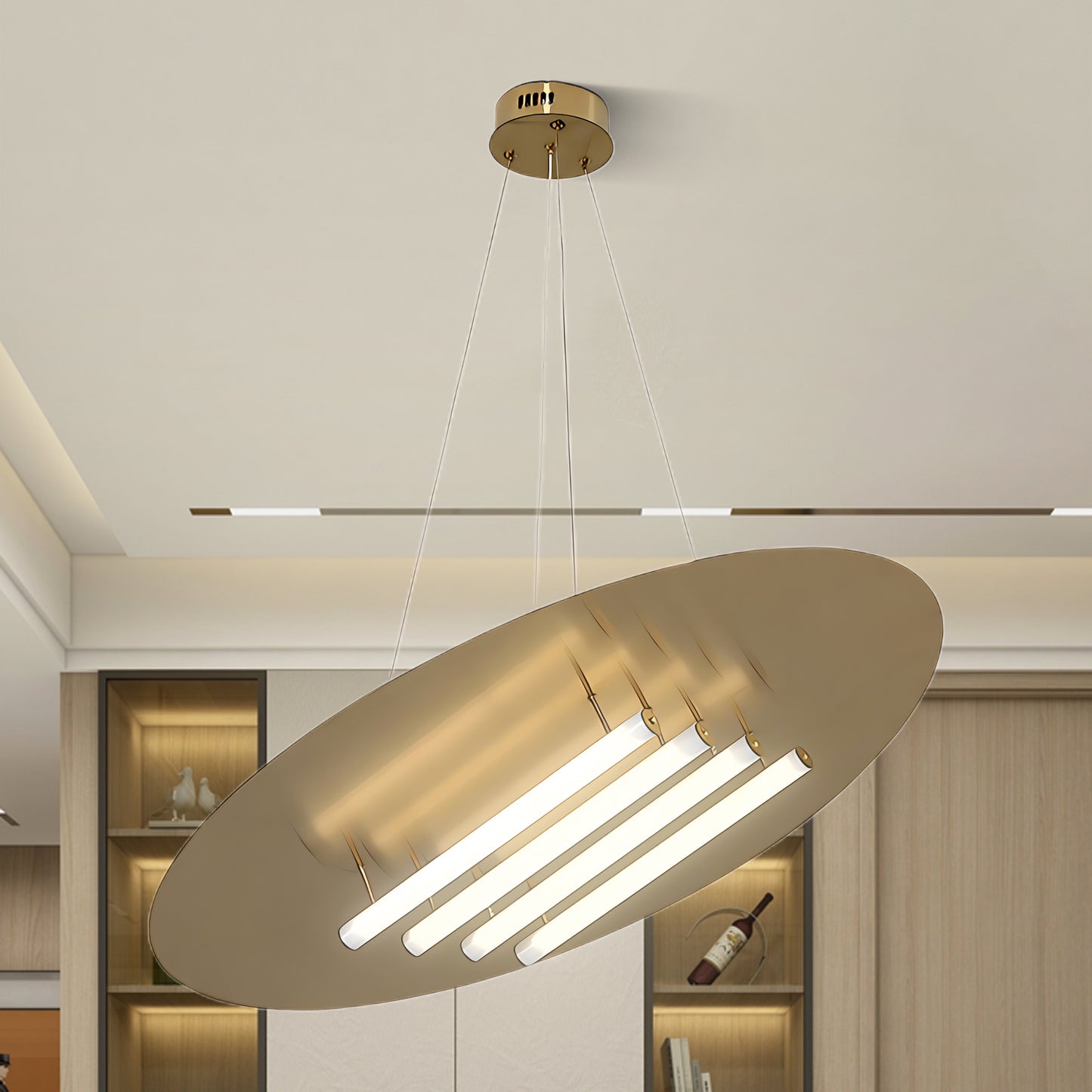 Big Disc Modern Steel Pendant Lamp