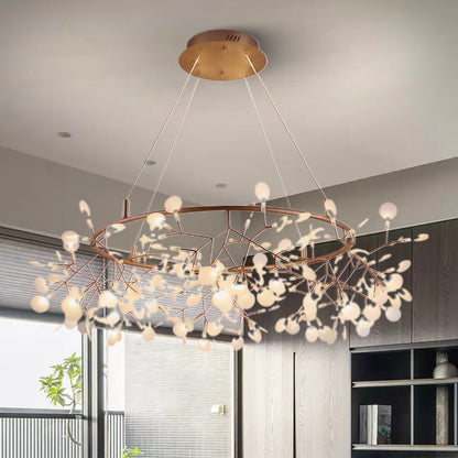 Big O Firefly LED Modern Metal Chandelier