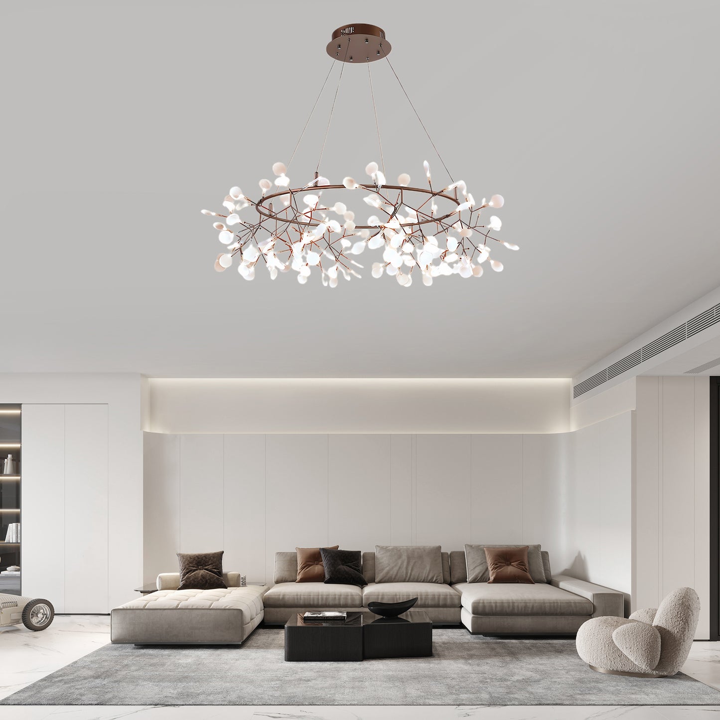 Big O Firefly LED Modern Metal Chandelier