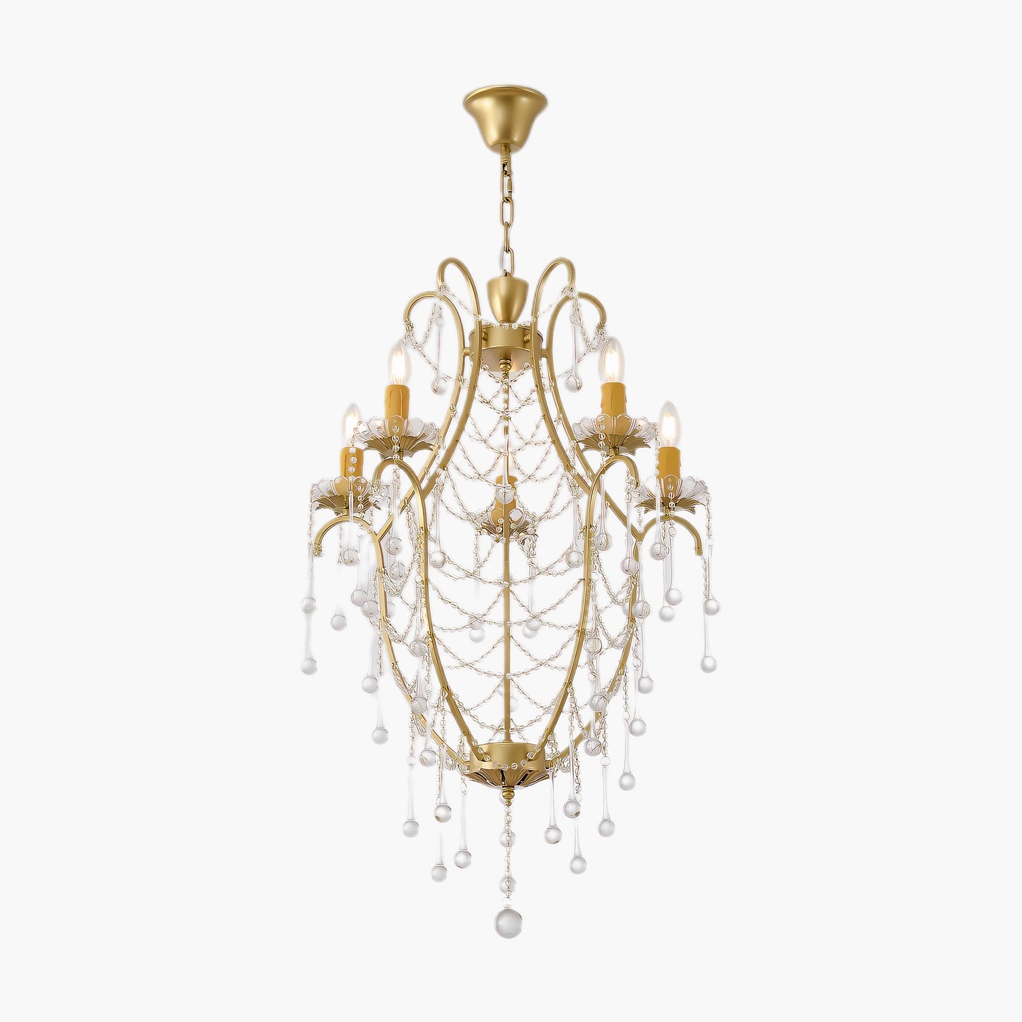 Birdcage Vintage Crystal Chandelier